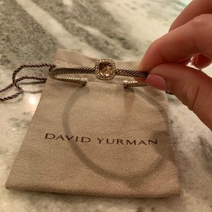 David Yurman 4mm Cable Bracelet Morganite Diamonds
